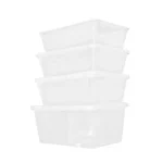 PLASTIC RECTANGLE CONTAINER CLEAR - 500/CTN