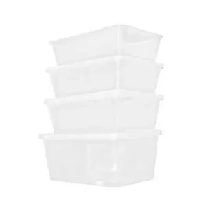 PLASTIC RECTANGLE CONTAINER CLEAR - 500/CTN