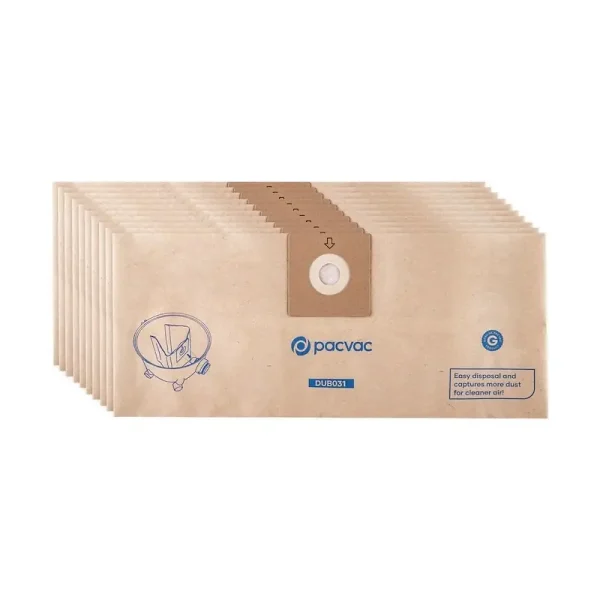 PACVAC CANISTER DISPOSABLE PAPER SEALED DUST BAG - 10/Pkt