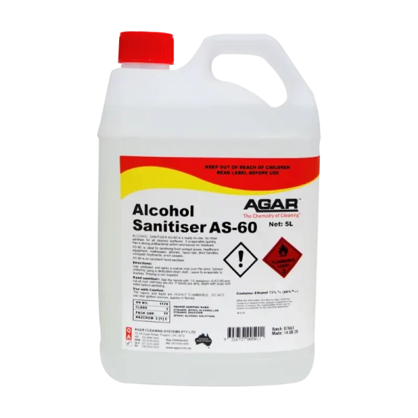 Agar Alcohol Sanitiser AS-60 5L