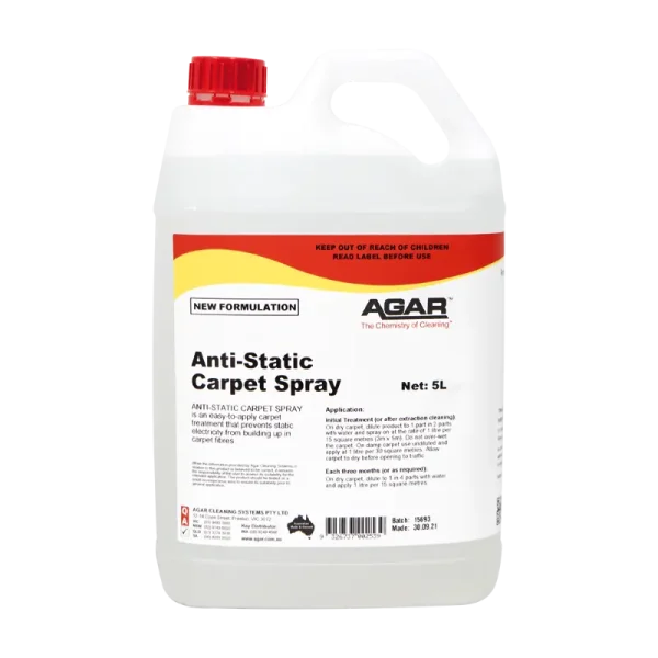 AGAR ANTI-STATIC CARPET SPRAY 5L