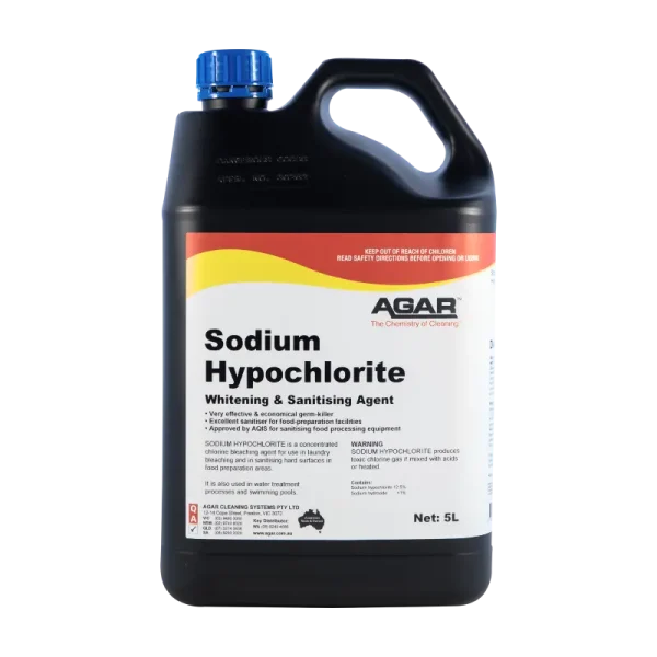 Agar Sodium Hypochlorite Sanitiser 5L