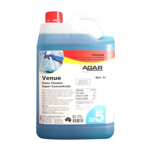 Agar Venue Glass Cleaner 5L