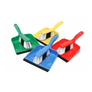 Edco Dust Pan Brush Set 4 Colours