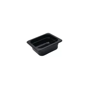 Trenton CaterRax Polycarbonate Black Food Pans 1/6 Size